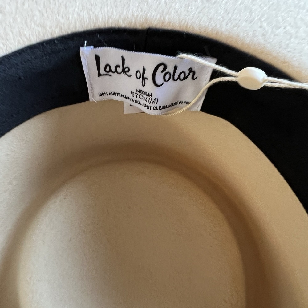 Lack Of Color Fedora Hat 100% Australian Wool Size Medium - Picture 9 of 15